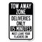 Signmission Tow Away Zone-Deliveries Only 15 Minu Heavy-Gauge Aluminum Sign, 12" x 18", A-1218-22803 A-1218-22803 - alternate 1